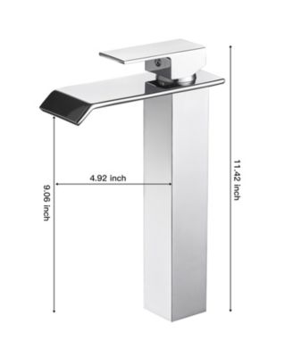 Single Hole Single-Handle Bathroom Vessel Faucet With Pop Up Drain Without Overflow