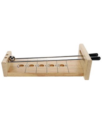 Mini Shoot The Moon - a Classic 1940's Nostalgia Game - Solid Natural Wood - 9 inch travel version