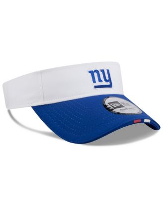 Men's White/Royal New York Giants 2025 NFL Training Camp Adjustable Visor Hat