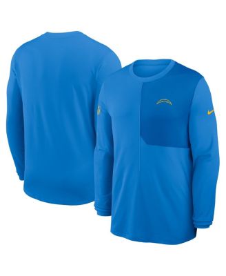 Nike - Men's Powder Blue Los Angeles Chargers Sideline Coach UV Performance Long Sleeve T-Shirt
