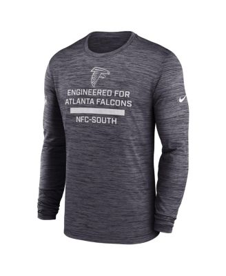 Men's Charcoal Atlanta Falcons Sideline Velocity Performance Long Sleeve T-Shirt
