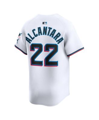 Men's Sandy Alcantara White Miami Marlins Home Limited Player Jersey