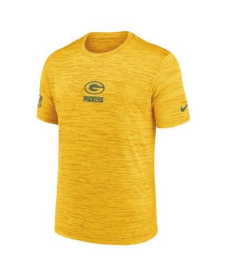 Men's Gold Green Bay Packers Sideline Velocity Performance T-Shirt