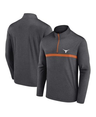 Fanatics Unlabeled - Men's&nbsp;Heather Charcoal Texas Longhorns Head to Head Quarter-Zip Sweatshirt