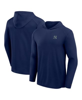 Fanatics - Men's&nbsp;Navy New York Yankees Front Office Power Mono Long Sleeve Hoodie T-Shirt