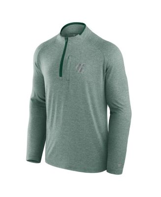Men's&nbsp;Green Michigan State Spartans Mock Neck Half-Zip Pullover Jacket