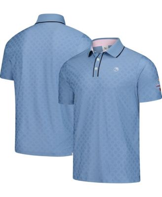 Puma - Men's&nbsp;Blue Arnold Palmer Invitational Tipped Jacquard Polo Shirt