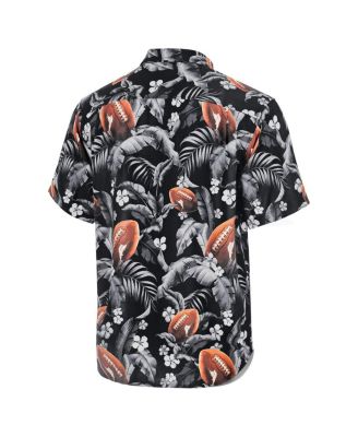 Men's Black Ohio State Buckeyes Veracruz Cay First Down Blooms Button-Up Shirt