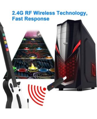 Wireless PC & PS3 Guitar Hero Controller Bundle with Dongle, Compatible with Guitar Hero, Rock Band, Clone Hero & Fortnite Festival