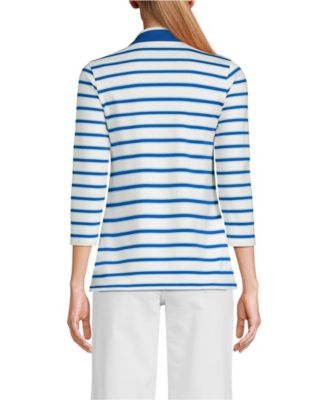 Women's 3/4 Sleeve Supima Cotton Polo Shirt