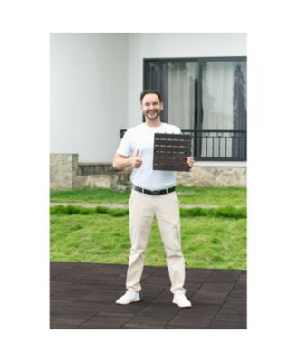 Acacia Deck Tiles Striped 12" x 12", 30 PCS