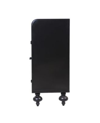 Wood Art Accent with 2 Doors Cabinet