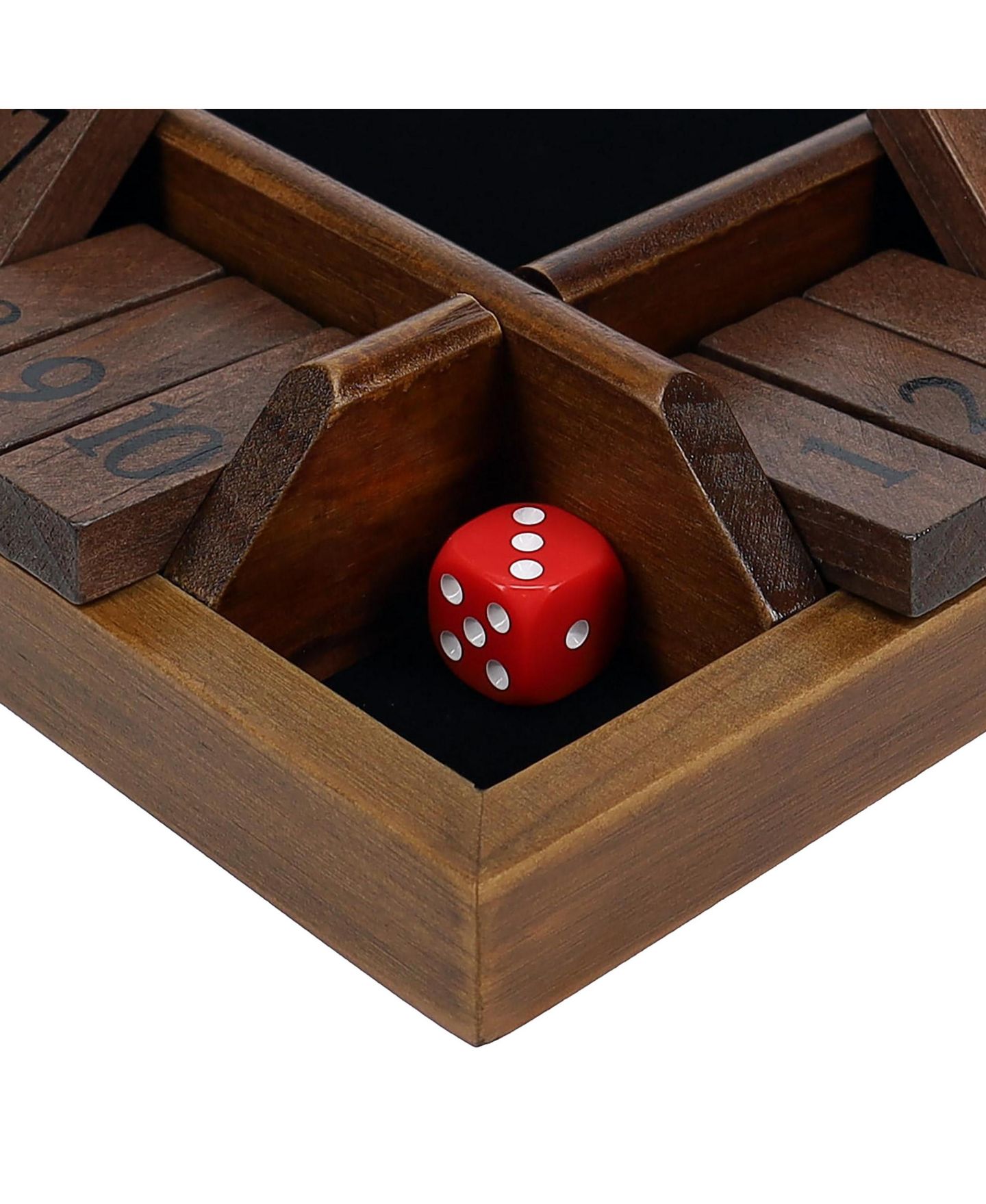 Деревянная настольная игра Pacific Shore Games Shut the Box на 4 игроков, от 14 лет, цвет: Орех — фото 5