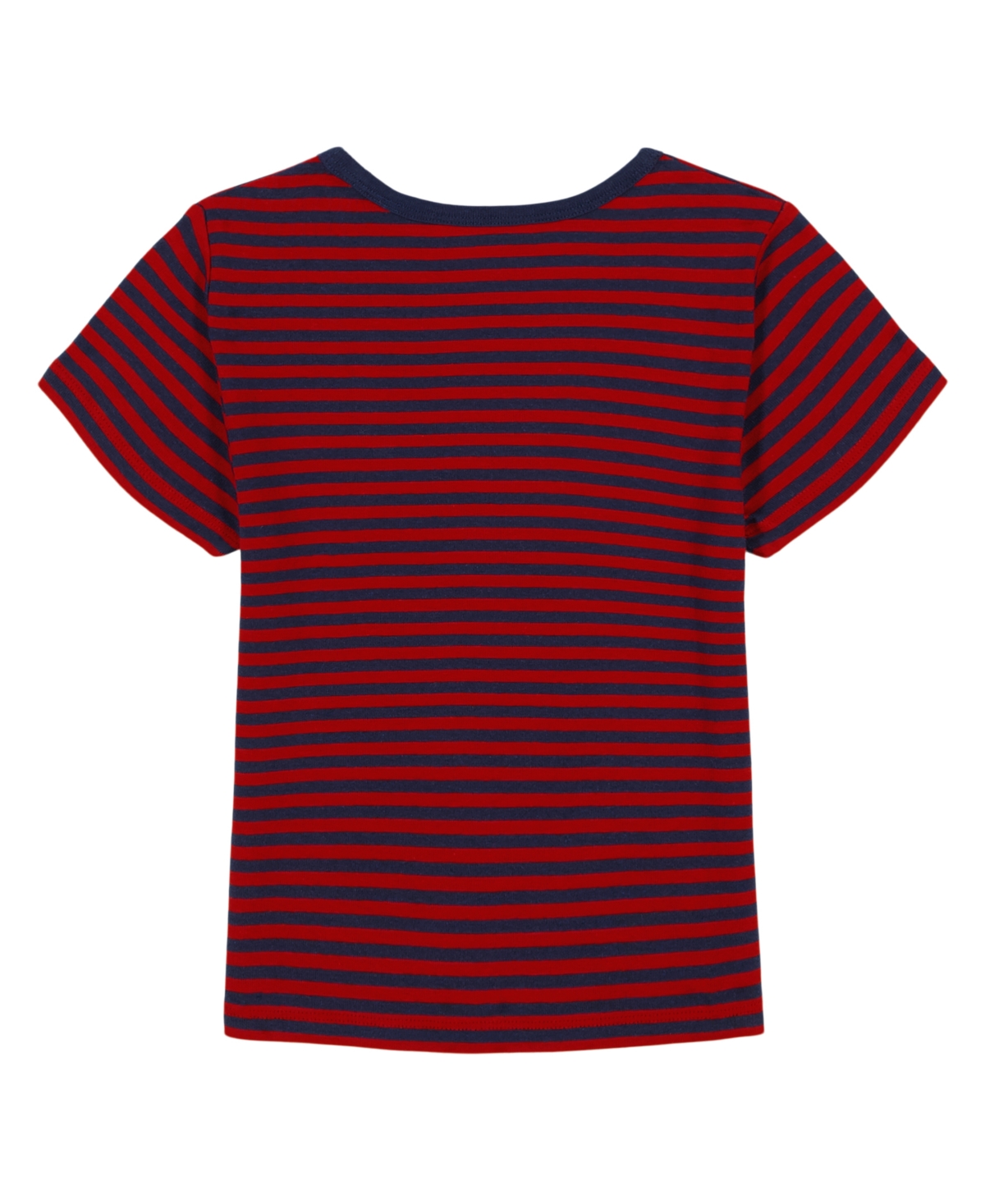 Tommy Hilfiger Big Girls Feeder Stripe Rib Short Sleeve T-shirt In Red