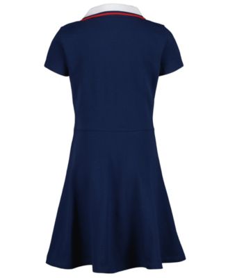 Big Girls Johnny Collar Solid Polo Dress