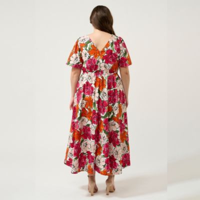 Plus Size Nadja Wrap Front Midi Dress
