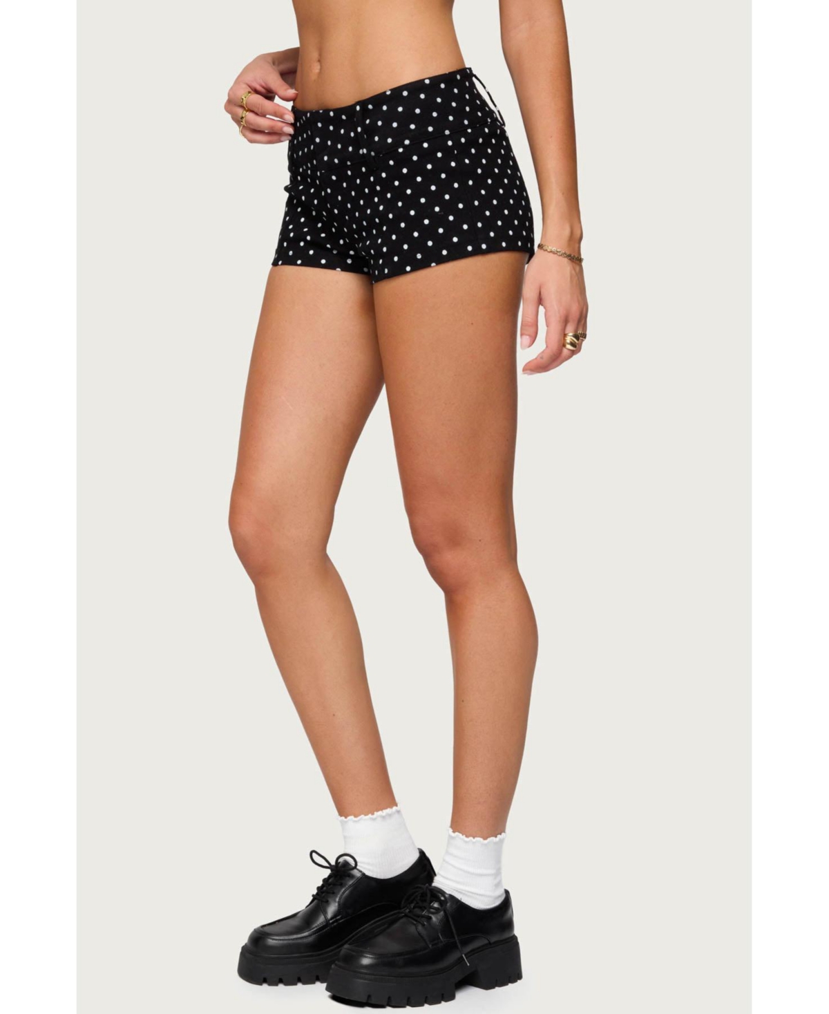 Edikted Women's Twyla Polka Dot Stretch Shorts