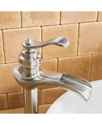 Waterfall Single Hole Single-Handle Vessel Bathroom Faucet in oil rubbed bronze