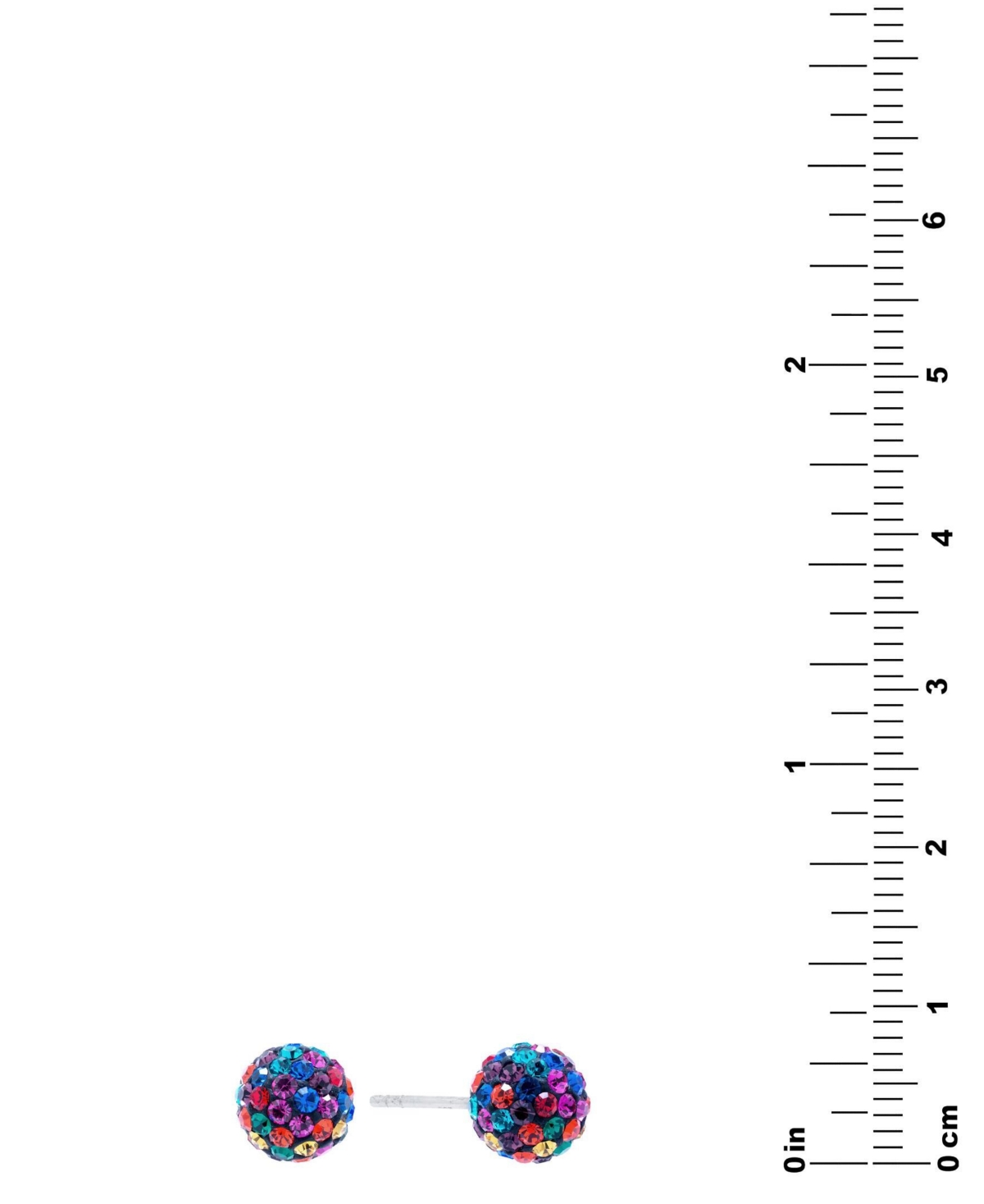 Macy's Multicolor Crystal Pave Ball Cluster Stud Earrings In Sterling Silver (also Available In Silver) In Multi