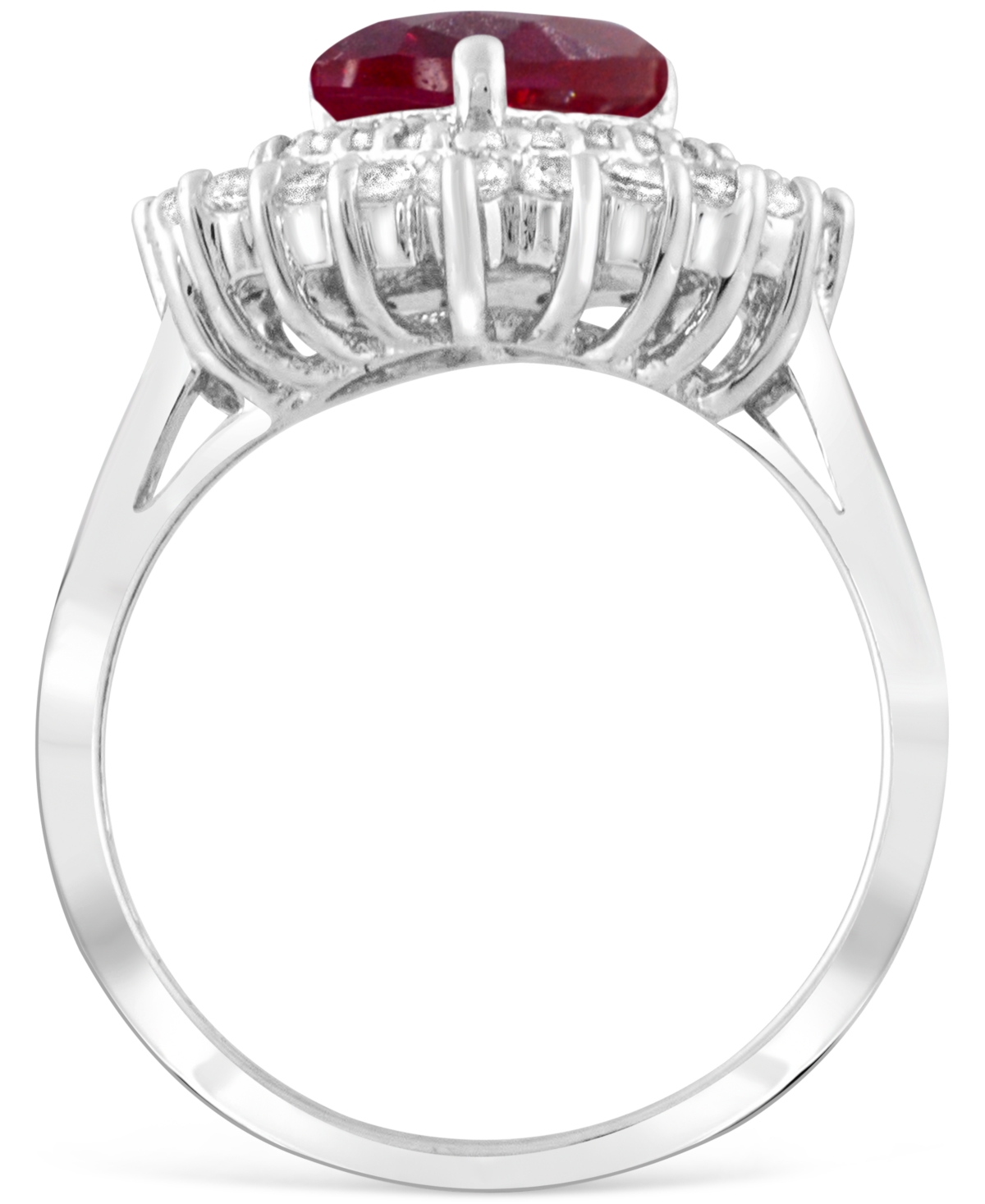 Macy's Women's Heart Ring In Sterling Silver In Silver