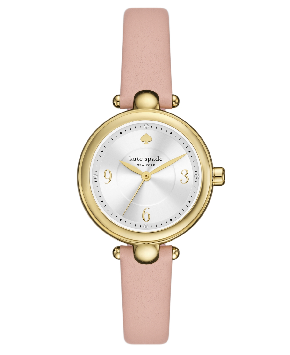 Women's Gracie Round Three-Hand Pink Leather Watch, 32mm - Pink