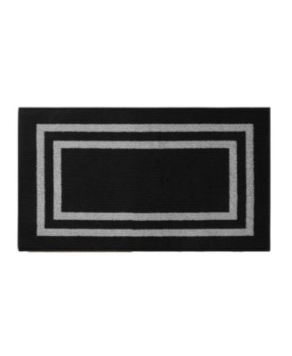 Jean Pierre Double Line Border Tufted - Machine Washable Runner Rug, 26" x 45"