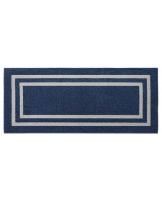 Jean Pierre Double Line Border Tufted - Machine Washable Runner Rug, 26" x 60"