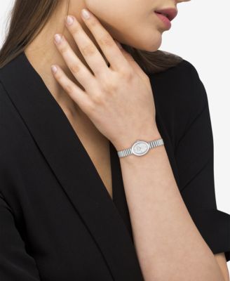 Women's Sammy Silver Tone Stainless Steel Stretch Bracelet Watch, 22.5mm