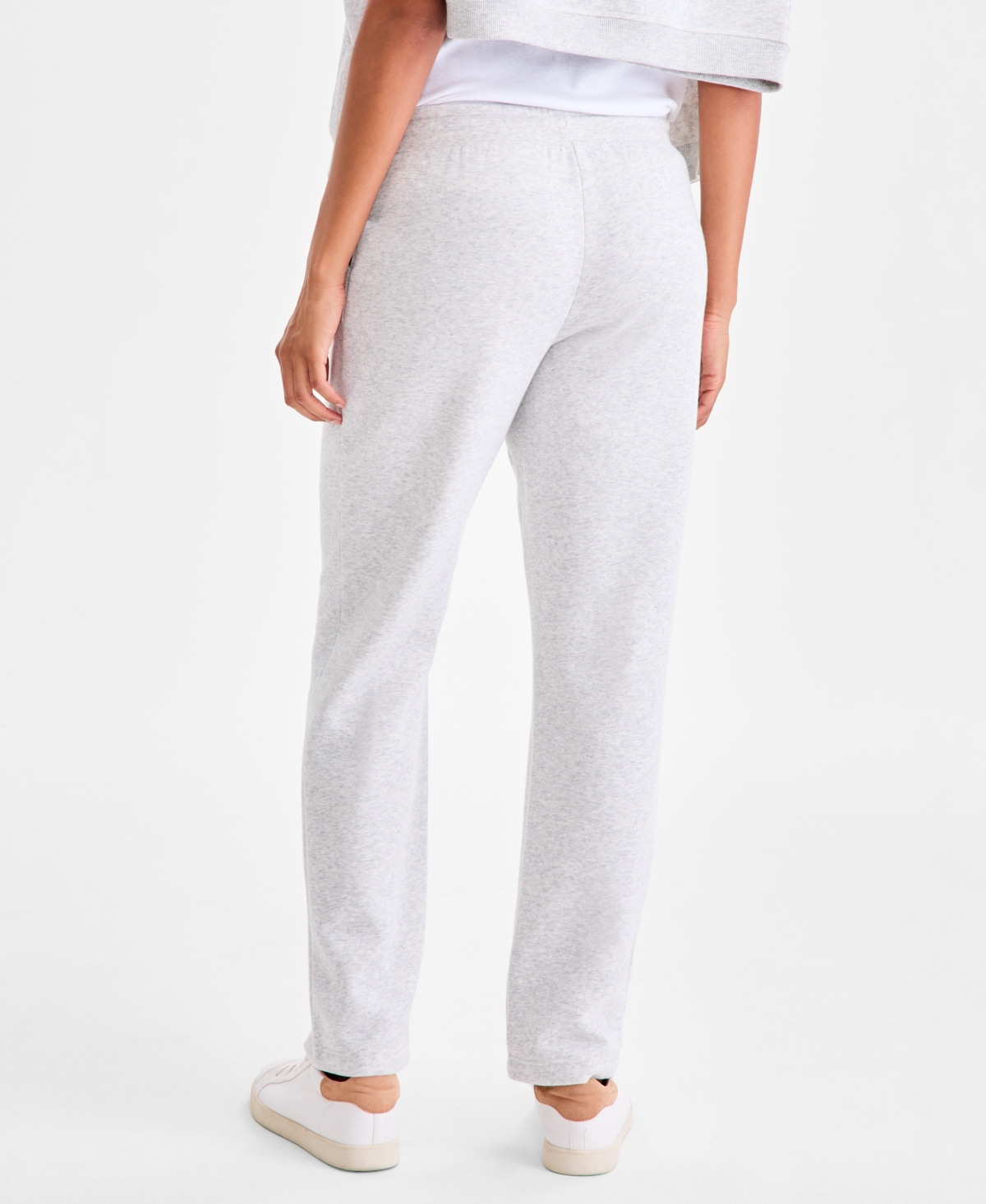 Style & Co Women's Mid Rise Drawstring-waist Fleece Pant, Created For Macy's
