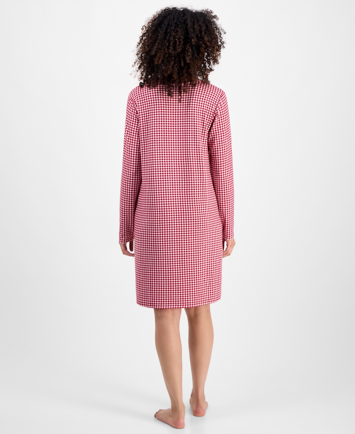 Charter Club Women's Jersey Printed Long Sleeve Sleepshirt In Pink