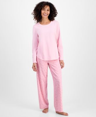 Women's Long-Sleeve Jersey Pajama Set