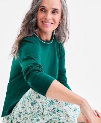 Women's Long-Sleeve Jersey Pajama Set