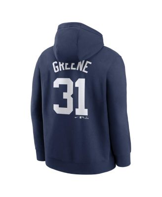 Men's Riley Greene Navy Detroit Tigers Player Name Number Club Fleece Pullover Hoodie