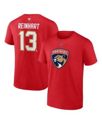 Fanatics - Men's Sam Reinhart Red Florida Panthers Authentic Stack Name Number T-Shirt