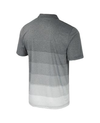 Men's Gray Colorado Buffaloes Striped Mesh Polo Shirt