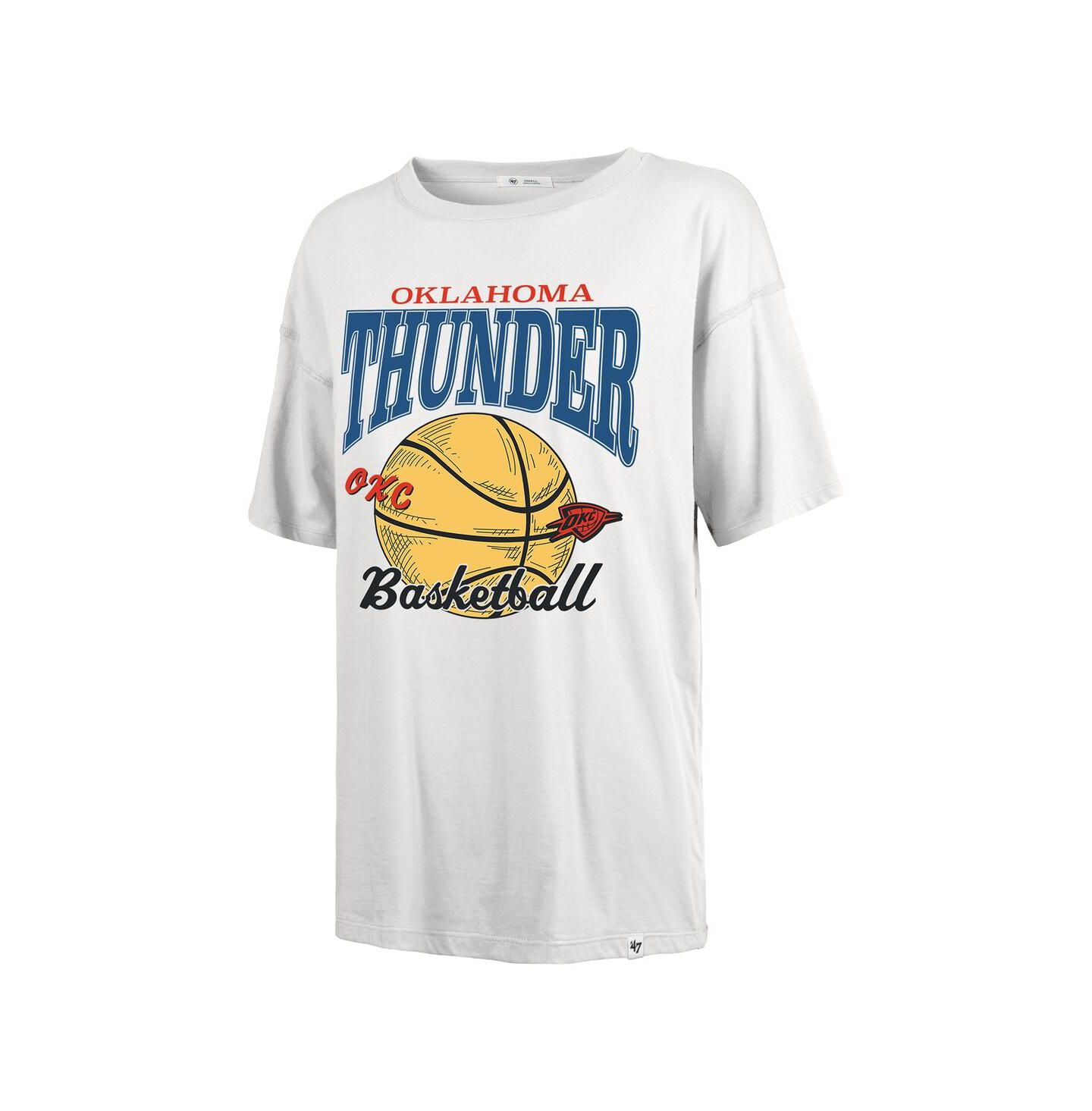Женская футболка '47 Brand White Oklahoma City Thunder City Edition Down Court Sadie — фото 3