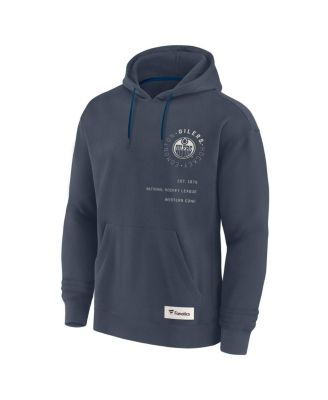 Men's Navy Edmonton Oilers Future Ground Info Pullover Hoodie