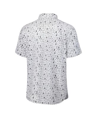 Men's Gray Los Angeles Dodgers Nova Wave Riptide Rally Camp Button-Up Short Sleeve Shirt