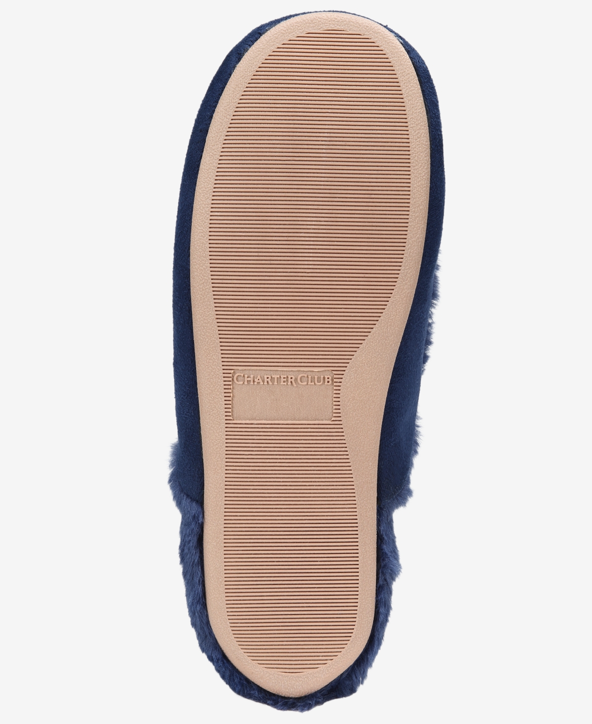 Charter Club Women's Faux Shearling Slide Slippers, Macy's Exclusive In Blue