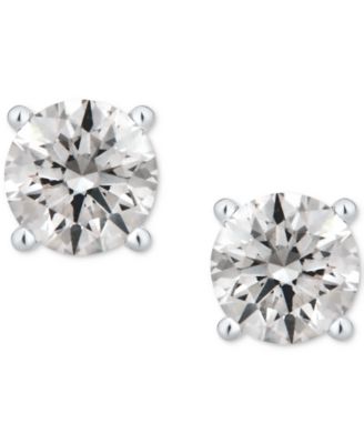 GIA Certified Diamond Stud Earrings (2 ct. t.w.) in 14k White Gold