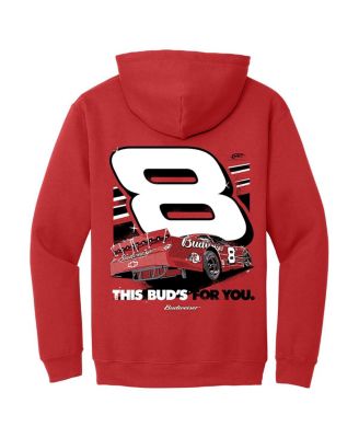 Men's Red Dale Earnhardt Jr. Budweiser Car Pullover Hoodie