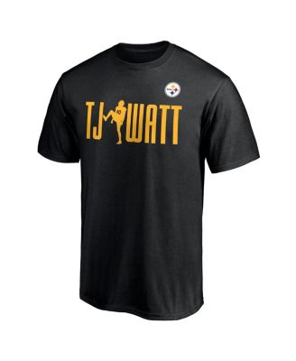 Men's T.J. Watt Black Pittsburgh Steelers Checkdown T-Shirt