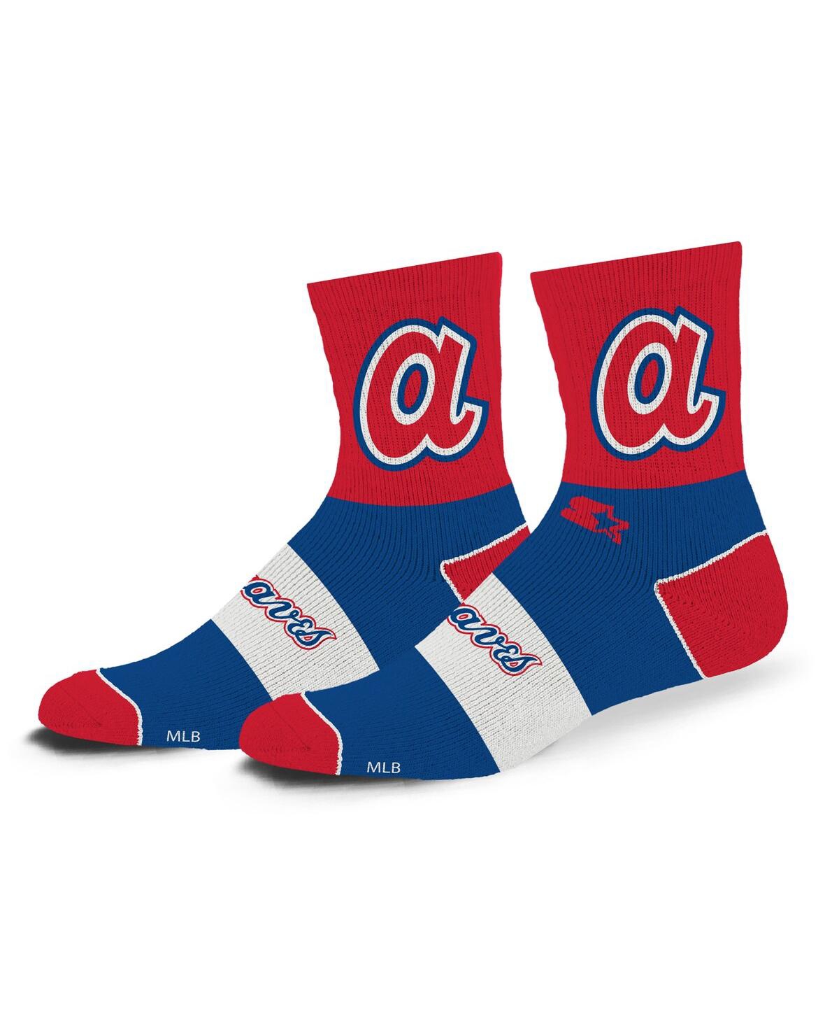 Men's and Women's Atlanta Braves Trifecta Throwback Mid-Crew Socks - Royal