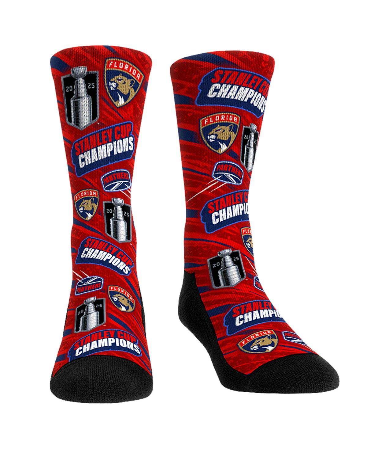Men's and Women's Florida Panthers 2025 Stanley Cup Champions All Over Print Crew Socks