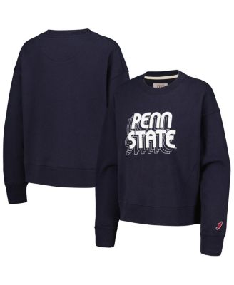 League Collegiate Wear - Women's Navy Penn State Nittany Lions Boxy Pullover Sweatshirt