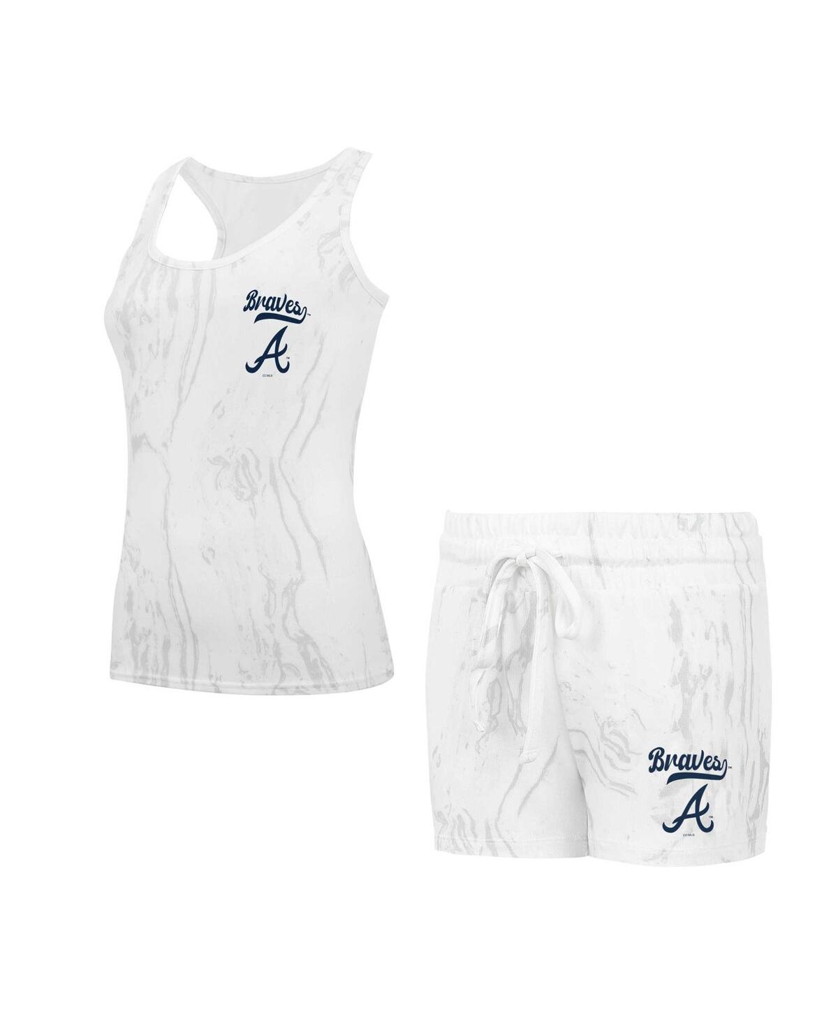 Women's 2-Piece Atlanta Braves Quartz Tank Top and Shorts Set - Cream