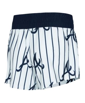 Women's&nbsp;White Atlanta Braves Pinstripe Record Tank and Shorts Set