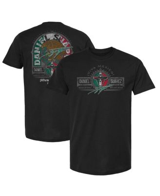 Men's Black Daniel Suarez Mexico Heritage Emblem T-Shirt
