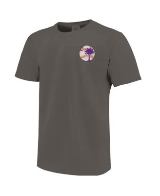Men's Gray Clemson Tigers Palmetto C Baseball T-Shirt