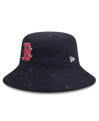New Era - Big Boys and Girls Navy Boston Red Sox 2025 Spring Training All Over Print Bucket Hat